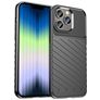 Mobigear Groove iPhone 14 Pro Max Hoesje Flexibel TPU Backcover - Zwart