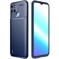 Mobigear Racing Realme C25Y Hoesje Flexibel TPU Backcover - Blauw
