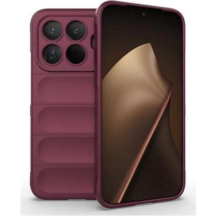 Mobigear Bumpy Xiaomi 15T Pro Hoesje Flexibel TPU Backcover - Wine Red