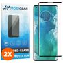 Mobigear Curved Motorola Edge Plus Glazen Screenprotector - Case Friendly - Zwart (2-Pack)
