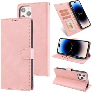 Mobigear Wallet iPhone 14 Pro Hoesje Bookcase Portemonnee - Roségoud