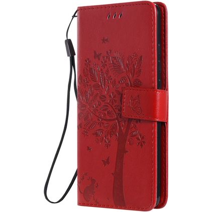 Mobigear Tree Xiaomi Mi 9T Pro Hoesje Bookcase Portemonnee - Rood