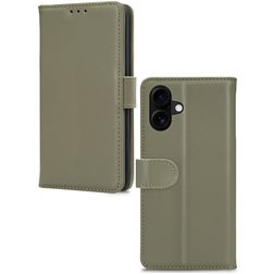 Mobilize Premium Gelly iPhone 16 Plus Hoesje Bookcase Portemonnee - Groen