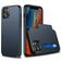 Mobigear Card iPhone 12 Mini Hoesje Hardcase Backcover Shockproof met Pasjeshouder - Blauw