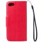 Mobigear Flowers iPhone SE (2020) Hoesje Bookcase Portemonnee - Magenta