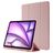 Mobigear Tri-Fold Gel iPad Air 13 Inch (2024) Hoes TPU,Kunstleer Bookcase + Stylus Houder - Roze