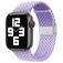 Mobigear Braided Nylon Apple Watch Bandje Klemsluiting - 42/41/40/38 mm - Lavendel