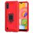 Mobigear Armor Ring Samsung Galaxy A01 Hoesje Flexibel TPU Backcover Shockproof met Ringhouder - Rood