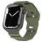 Mobigear Sport Armor Siliconen Apple Watch Bandje Druksluiting - 42/41/40/38 mm - Olive