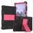 Mobigear ShieldStand Samsung Galaxy Tab A8 10.5 (2021) Hoes Hard kunststof / Siliconen Backcover + Standaard - Zwart / Rood