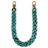Mobigear Hard kunststof Marble Chain Universeel Verstelbaar Telefoonkoord - Aqua