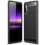 Mobigear Brushed Slim Sony Xperia 10 II Hoesje Flexibel TPU Backcover - Zwart