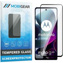 Mobigear Premium Motorola Moto G200 5G Glazen Screenprotector - Case Friendly - Zwart