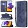 Mobigear Butterfly Samsung Galaxy A22 5G Hoesje Bookcase Portemonnee - Blauw