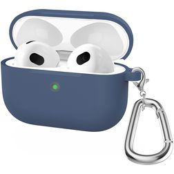 Mobigear Classic Apple AirPods 3 Hoesje Flexibel Siliconen - Blauw