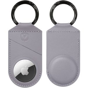 Valenta Snap Apple AirTag Hoesje Echt Leer Sleutelhanger - Paars