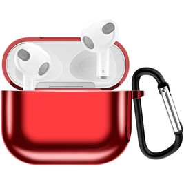Mobigear Metallic Apple AirPods 3 Hoesje Flexibel TPU - Rood