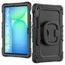 Mobilize Rotating Defender Samsung Galaxy Tab S10 FE Plus Hoes Hard Kunststof,Siliconen Backcover + Schouderband + Standaard - Zwart