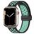 Mobigear Sport Plus Mag Siliconen Apple Watch Bandje Magneetsluiting - 42/41/40/38 mm - Zwart / Turquoise