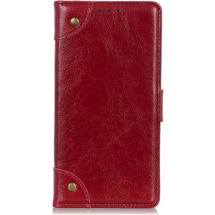 Mobigear Ranch Motorola Moto G60s Hoesje Bookcase Portemonnee - Bordeaux Rood