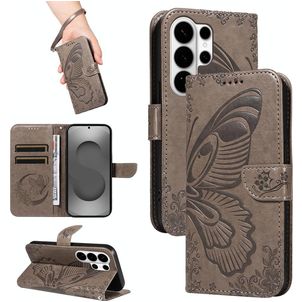 Mobigear Butterfly Samsung Galaxy S26 Ultra Hoesje Bookcase Portemonnee - Grijs