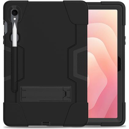 Xccess Survivor All-round Samsung Galaxy Tab S11 Hoes Hard Kunststof,Siliconen + Schouderband - Zwart
