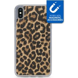 My Style Magneta iPhone XS Max Hoesje Flexibel TPU Backcover - Leopard