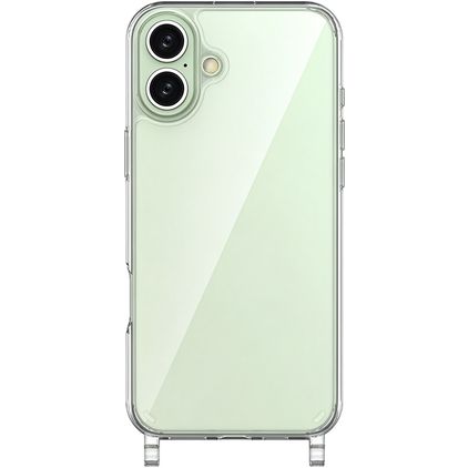 Mobigear Mix & Match Doorzichtig iPhone 16 Flexibel TPU Hoesje met koord - Transparant