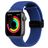 Mobigear Braided Mag Nylon Apple Watch Bandje Magneetsluiting - 49/46/45/44 mm - Blauw