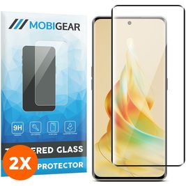 Mobigear Premium OPPO Reno 8T 5G Glazen Screenprotector - Case Friendly - Zwart (2-Pack)