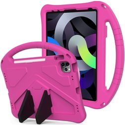 Mobigear AeroArmor iPad 11 (2025) Kinder Tablethoes met Handvat + Stylus Houder - Roze