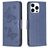 Mobigear Butterfly iPhone 16 Pro Hoesje Bookcase Portemonnee - Blauw
