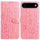 Mobigear Flowers iPhone Air Hoesje Bookcase Portemonnee - Roze