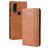 Mobigear Sensation Motorola One Action Hoesje Bookcase Portemonnee - Cognac