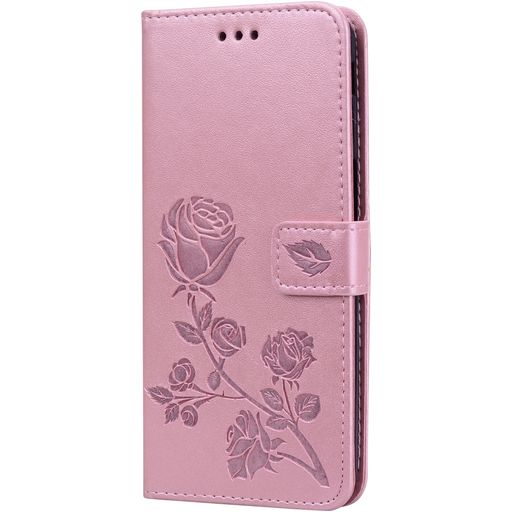 Mobigear Roses Samsung Galaxy J6 Plus Hoesje Bookcase Portemonnee - Roségoud