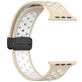 Mobigear Sport Plus Mag Siliconen Apple Watch Bandje Magneetsluiting - 42/41/40/38 mm - Wit / Beige