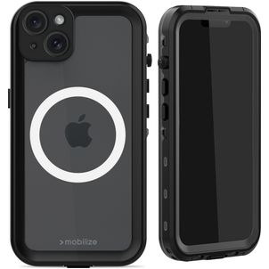 Mobilize Waterproof iPhone 15 Plus Waterdicht MagSafe Hoesje Hardcase Backcover - Zwart