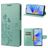 Mobigear Flowers OPPO A17 Hoesje Bookcase Portemonnee - Groen