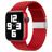 Mobigear Braided Nylon Apple Watch Bandje Klemsluiting - 42/41/40/38 mm - Rood