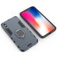Mobigear Armor Ring iPhone XS Max Hoesje Hardcase Backcover Shockproof met Ringhouder - Blauw