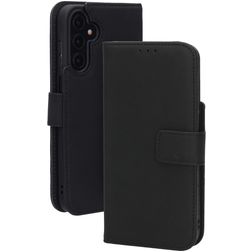 Mobiparts Wallet Samsung Galaxy A15 Hoesje Echt Leer Bookcase Portemonnee - Zwart