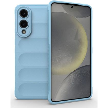 Mobigear Bumpy Samsung Galaxy S25 Edge Hoesje Flexibel TPU Backcover - Blauw