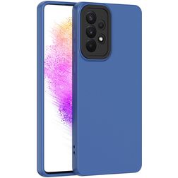 Mobigear Colors Samsung Galaxy A73 Hoesje Flexibel TPU Backcover - Blauw