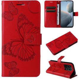 Mobigear Butterfly Xiaomi 14T Hoesje Bookcase Portemonnee - Rood