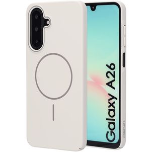 Mobiparts Slim Line Samsung Galaxy A26 MagSafe Hoesje Hardcase Backcover - Off White