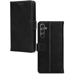 Mobilize Wallet Samsung Galaxy A34 Hoesje Echt Leer Bookcase Portemonnee - Zwart