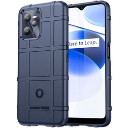 Mobigear Rugged Shield Realme C35 Hoesje Flexibel TPU Backcover Shockproof - Blauw