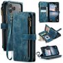 CaseMe C30 iPhone 17 Pro Hoesje Bookcase Portemonnee - Blauw