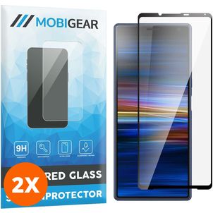 Mobigear Premium Sony Xperia 10 IV Glazen Screenprotector - Case Friendly - Zwart (2-Pack)