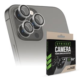 Striker Single Lens iPhone 13 Pro Glazen Camera Lens Protector - Case Friendly - Zwart